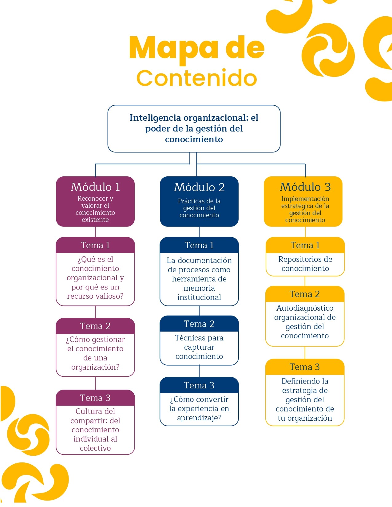 Mapa de contenidos del curso